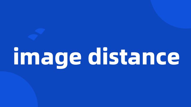 image distance