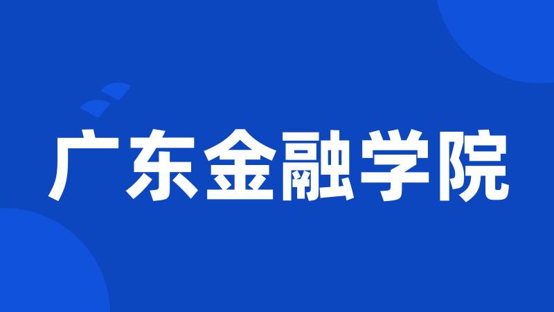 广东金融学院