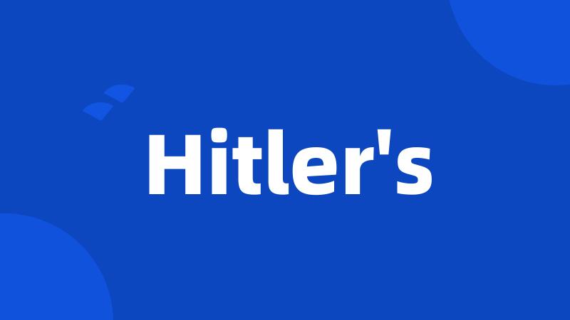 Hitler's