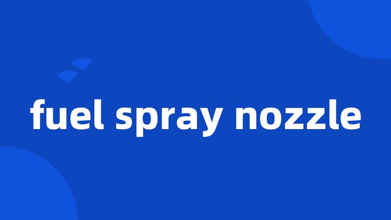 fuel spray nozzle