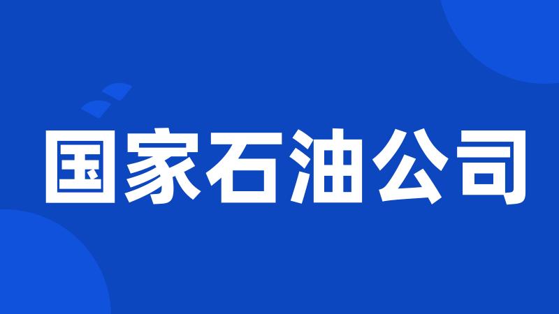 国家石油公司