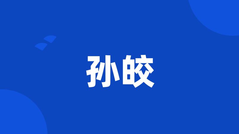 孙皎