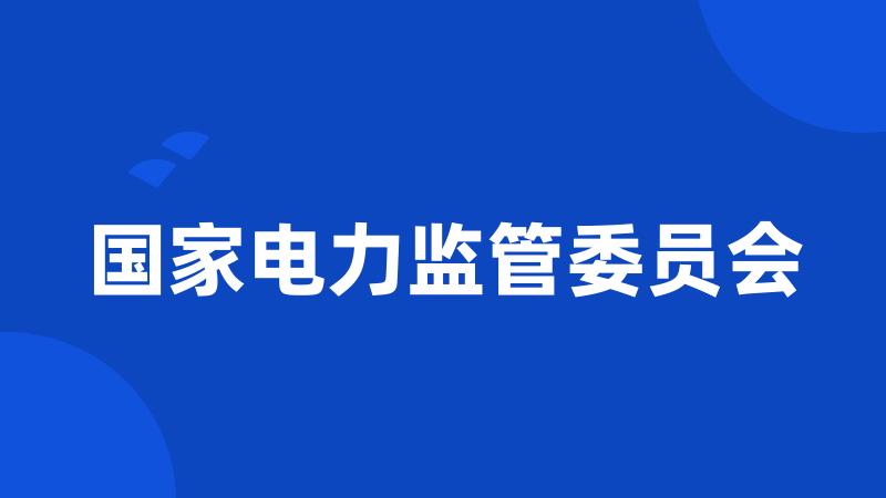 国家电力监管委员会