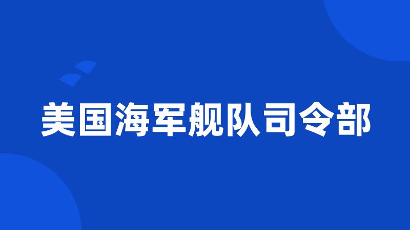 美国海军舰队司令部