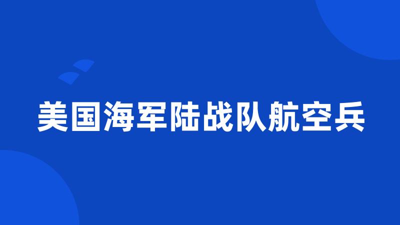 美国海军陆战队航空兵