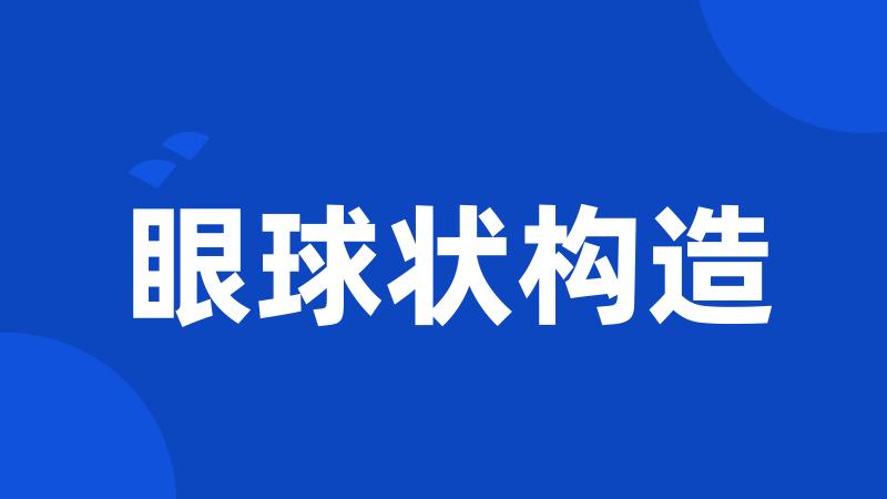 眼球状构造