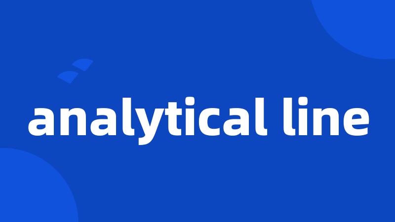 analytical line