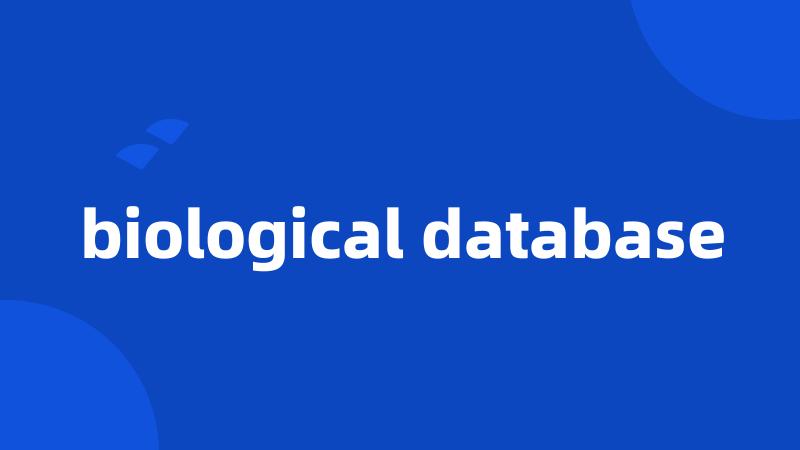 biological database