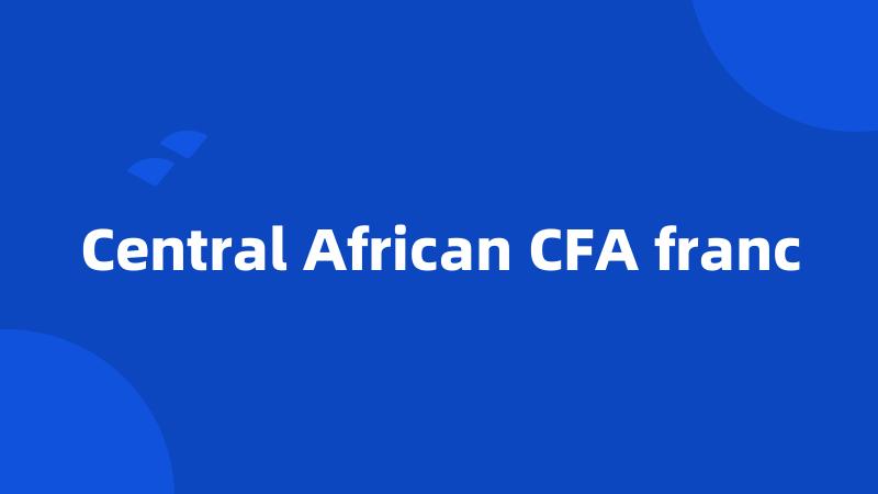 Central African CFA franc