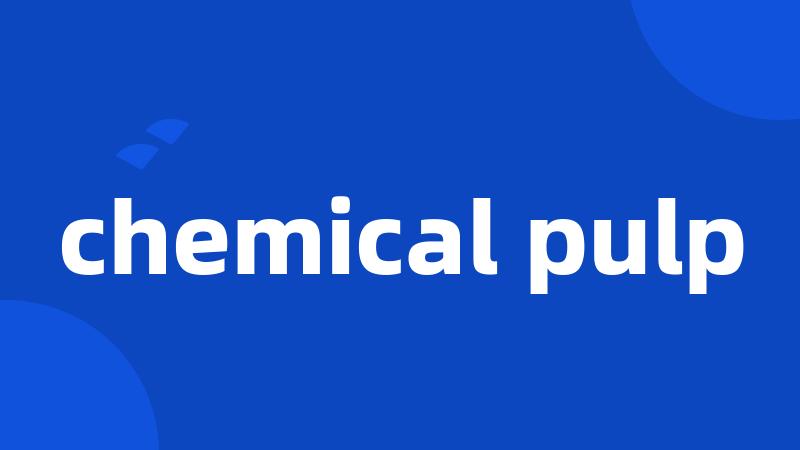 chemical pulp