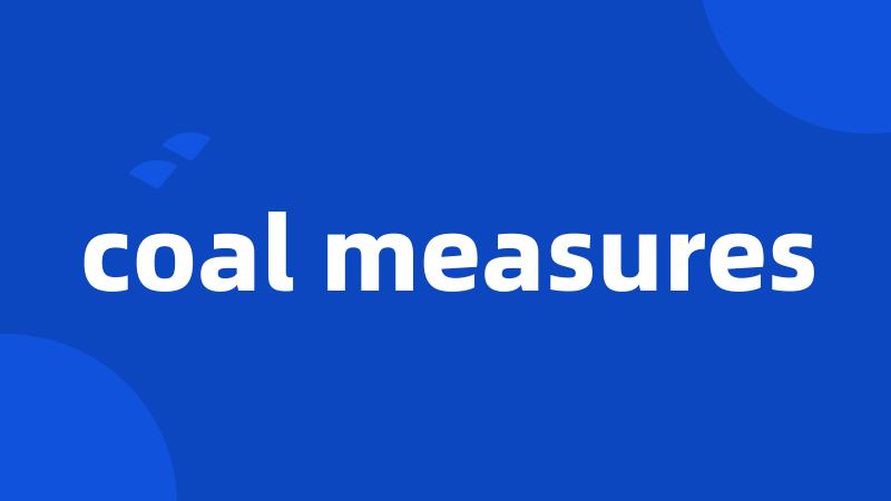 coal measures