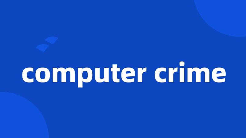 computer crime