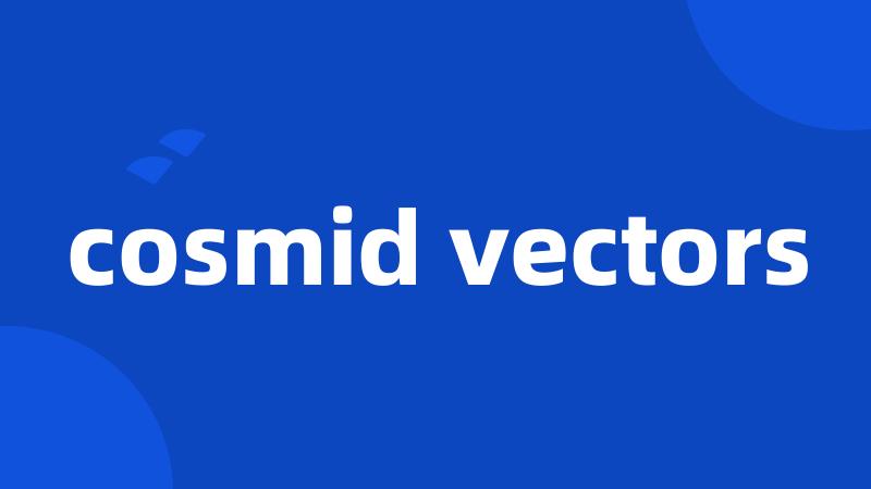 cosmid vectors