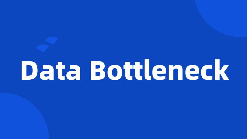 Data Bottleneck