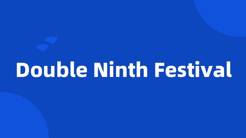 Double Ninth Festival