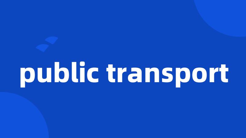 public transport