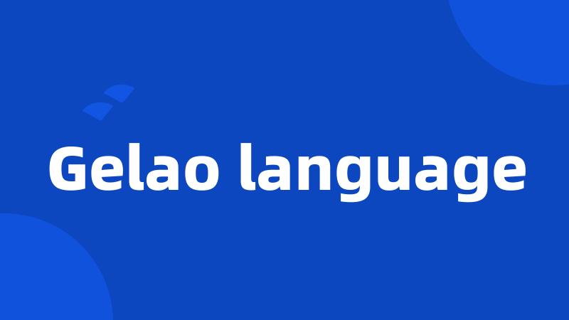 Gelao language