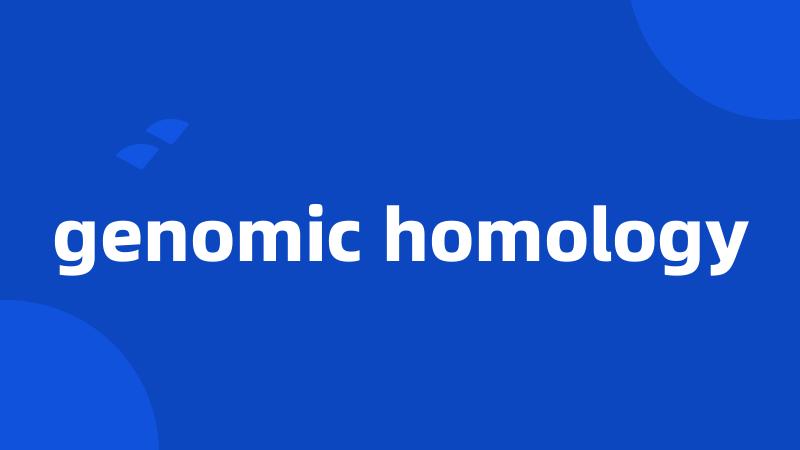 genomic homology