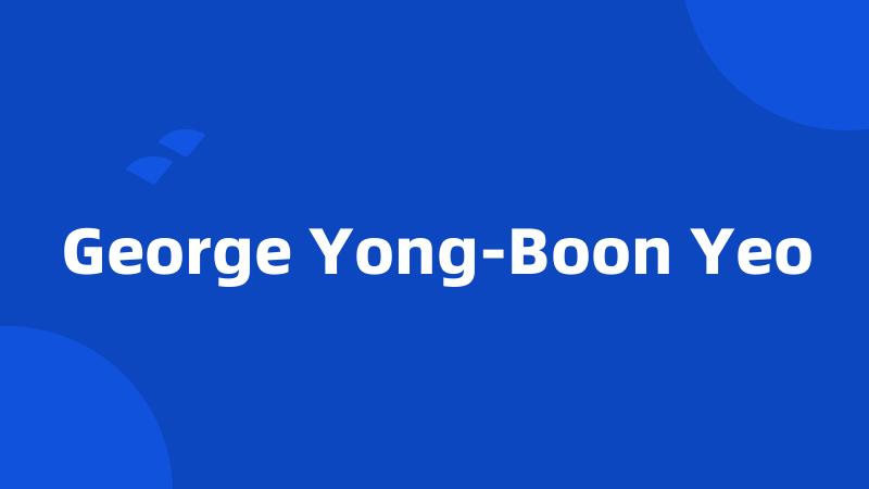 George Yong-Boon Yeo