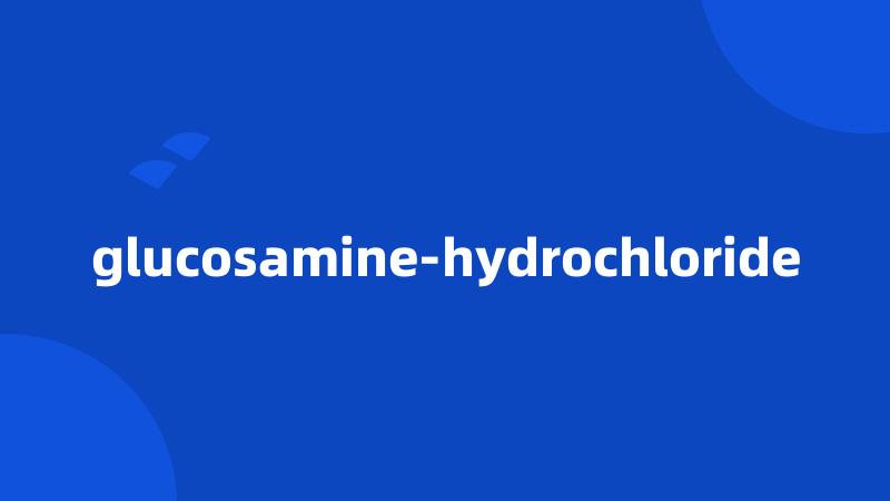 glucosamine-hydrochloride