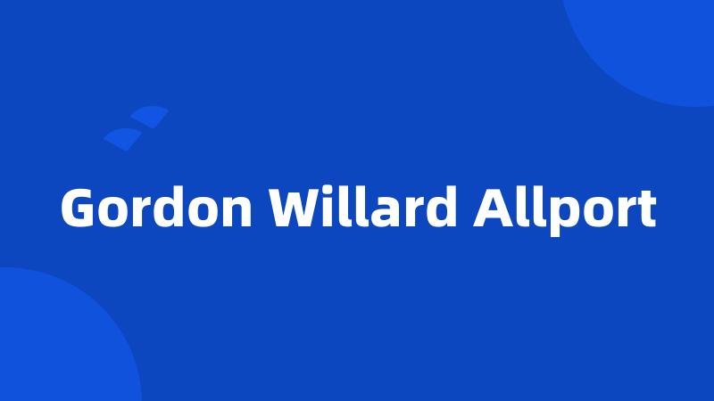 Gordon Willard Allport