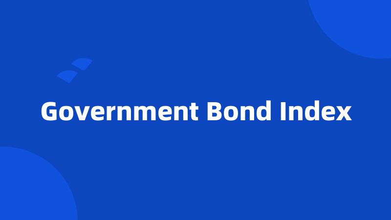 Government Bond Index