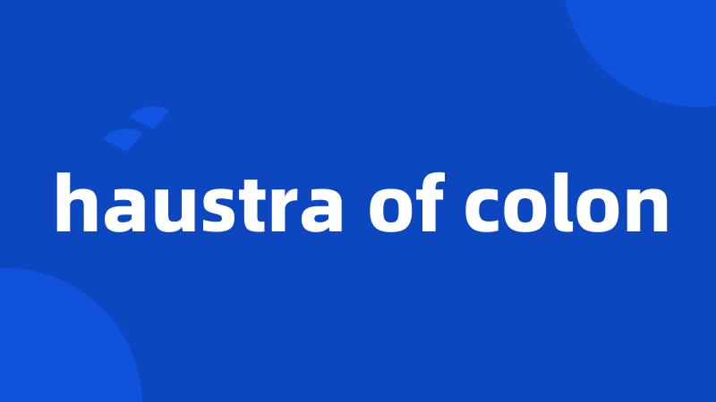 haustra of colon