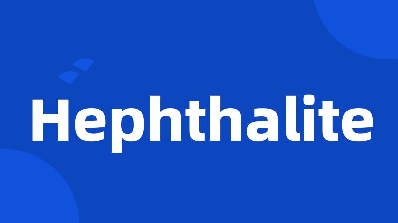 Hephthalite