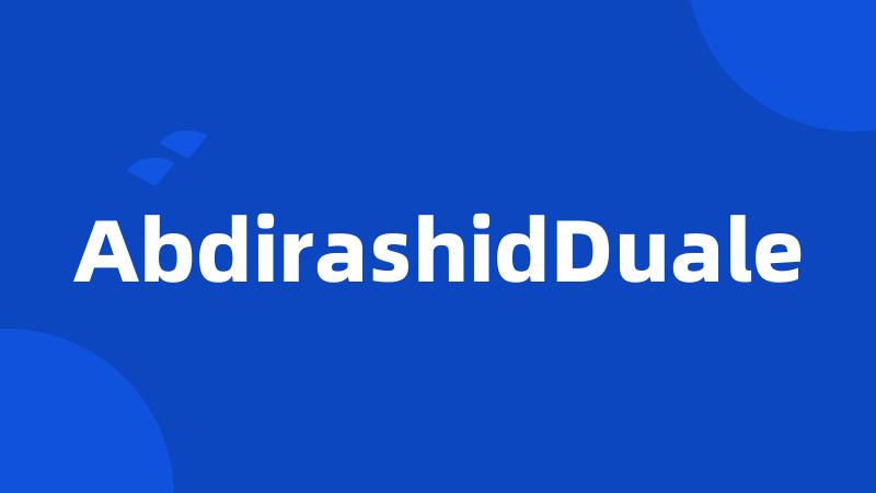 AbdirashidDuale