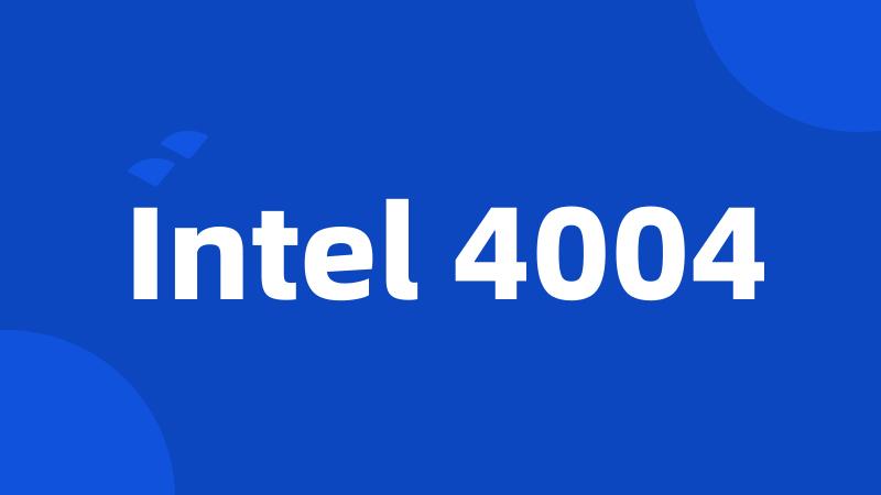 Intel 4004