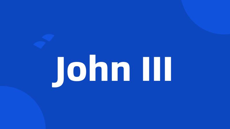 John III