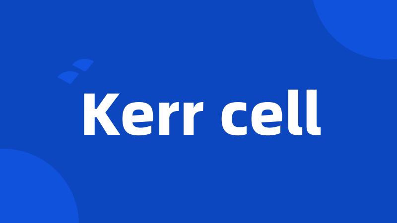 Kerr cell