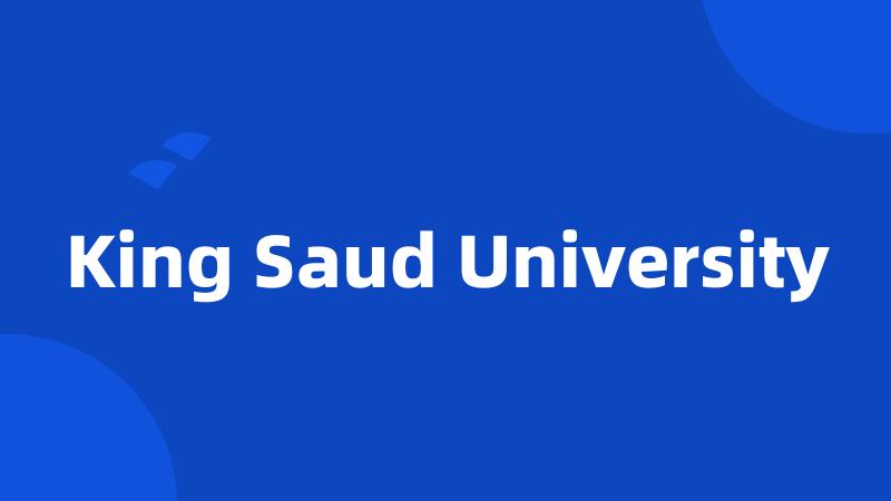 King Saud University