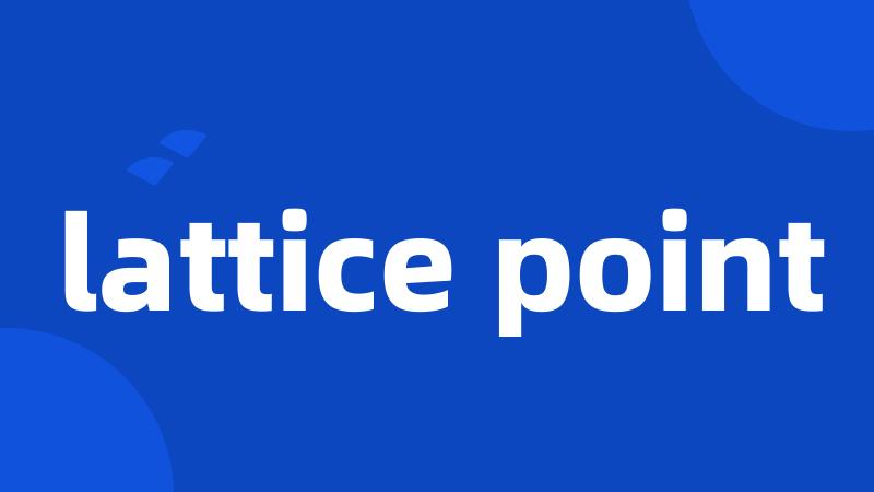 lattice point