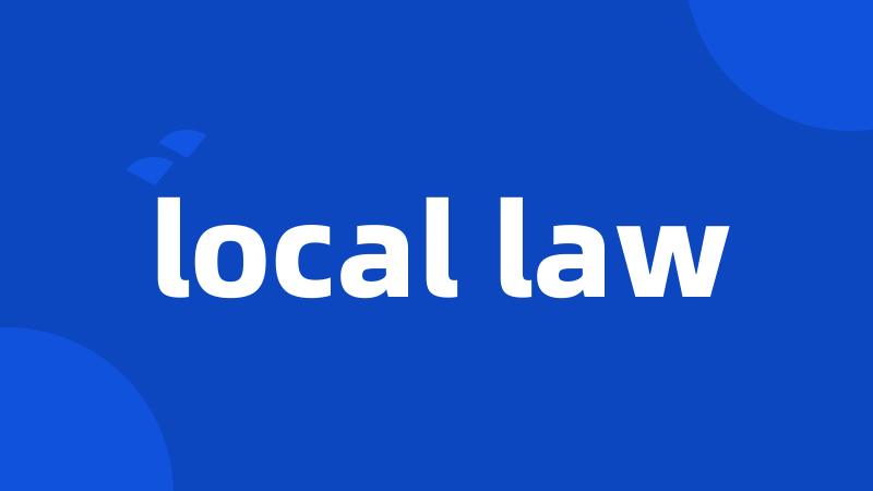 local law