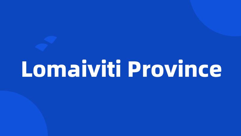 Lomaiviti Province