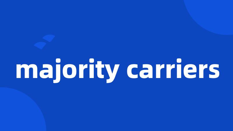 majority carriers