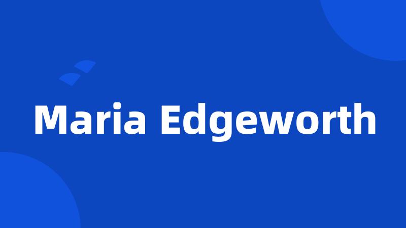 Maria Edgeworth