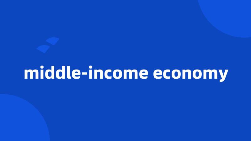 middle-income economy