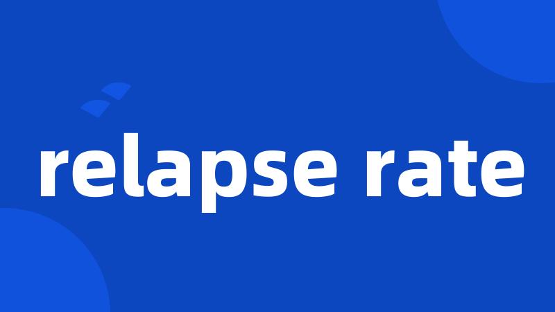 relapse rate