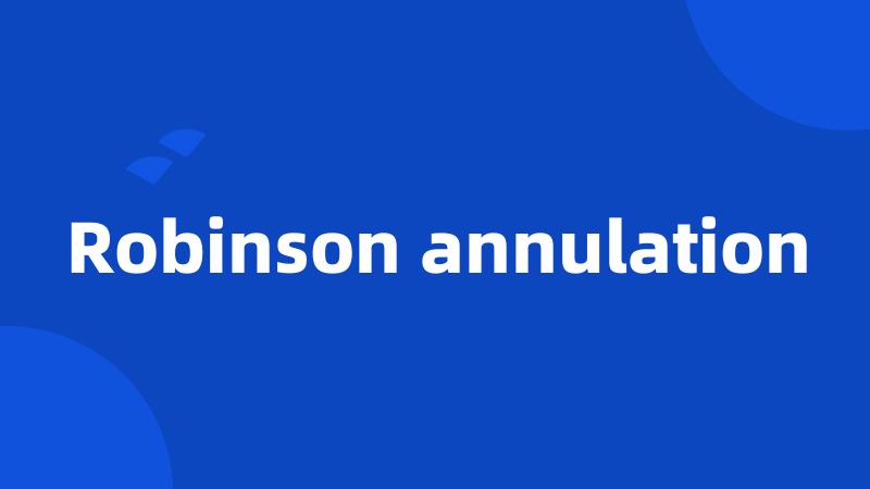 Robinson annulation