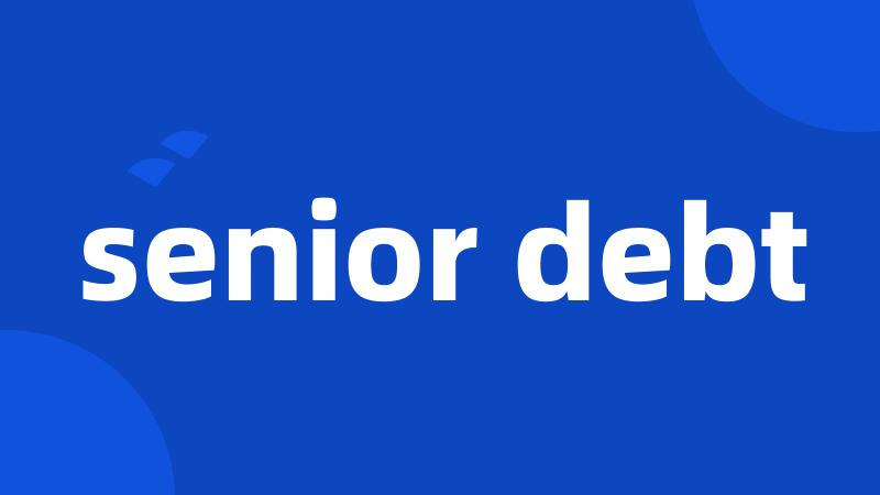 senior debt