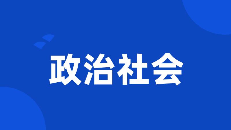 政治社会