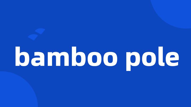 bamboo pole