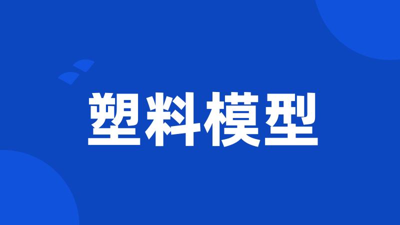 塑料模型