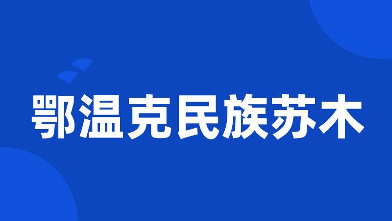 鄂温克民族苏木