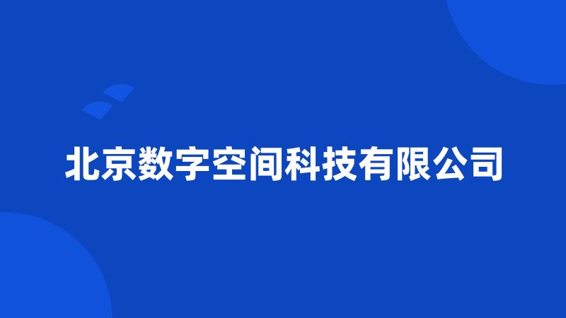 北京数字空间科技有限公司