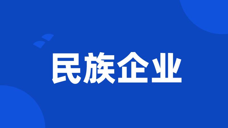 民族企业