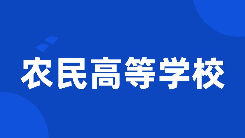 农民高等学校