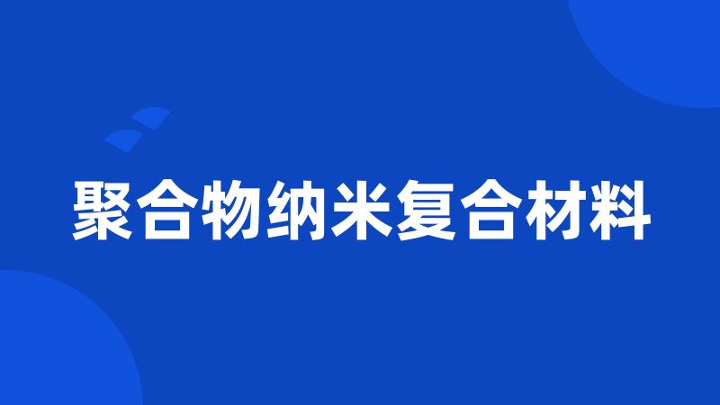 聚合物纳米复合材料